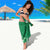 Green Hibiscus Turle Sarong Hawaiian Style Tribal Tapa Pattern