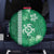 Green Hibiscus Turle Spare Tire Cover Hawaiian Style Tribal Tapa Pattern
