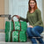Green Hibiscus Turle Travel Bag Hawaiian Style Tribal Tapa Pattern - Polynesian Pride