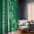 Green Hibiscus Turle Window Curtain Hawaiian Style Tribal Tapa Pattern