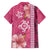 Pink Hibiscus Turle Hawaiian Shirt Hawaiian Style Tribal Tapa Pattern