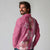 Pink Hibiscus Turle Long Sleeve Polo Shirt Hawaiian Style Tribal Tapa Pattern