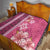 Pink Hibiscus Turle Quilt Hawaiian Style Tribal Tapa Pattern