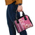 Pink Hibiscus Turle Shoulder Handbag Hawaiian Style Tribal Tapa Pattern