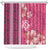 Pink Hibiscus Turle Shower Curtain Hawaiian Style Tribal Tapa Pattern