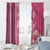 Pink Hibiscus Turle Window Curtain Hawaiian Style Tribal Tapa Pattern