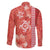 Red Hibiscus Turle Family Matching Summer Maxi Dress and Hawaiian Shirt Hawaiian Style Tribal Tapa Pattern