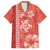 Red Hibiscus Turle Hawaiian Shirt Hawaiian Style Tribal Tapa Pattern