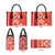 Red Hibiscus Turle Leather Bag Hawaiian Style Tribal Tapa Pattern - Polynesian Pride