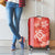 Red Hibiscus Turle Luggage Cover Hawaiian Style Tribal Tapa Pattern
