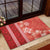 Red Hibiscus Turle Rubber Doormat Hawaiian Style Tribal Tapa Pattern