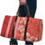 Red Hibiscus Turle Travel Bag Hawaiian Style Tribal Tapa Pattern - Polynesian Pride