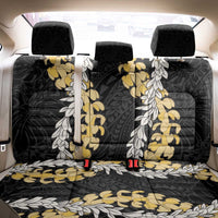 Puakenikeni and Maile Lei Back Car Seat Cover Black Double Strand Lei