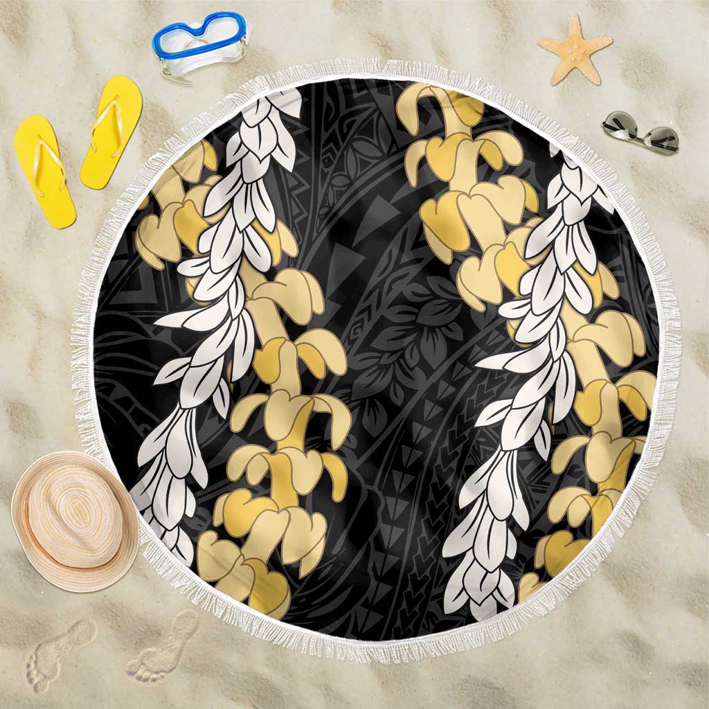 Puakenikeni and Maile Lei Beach Blanket Black Double Strand Lei