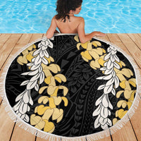 Puakenikeni and Maile Lei Beach Blanket Black Double Strand Lei