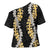 Puakenikeni and Maile Lei Cross Shoulder Shirt Black Double Strand Lei - Polynesian Pride