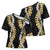 Puakenikeni and Maile Lei Cross Shoulder Shirt Black Double Strand Lei - Polynesian Pride