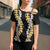 Puakenikeni and Maile Lei Cross Shoulder Shirt Black Double Strand Lei - Polynesian Pride
