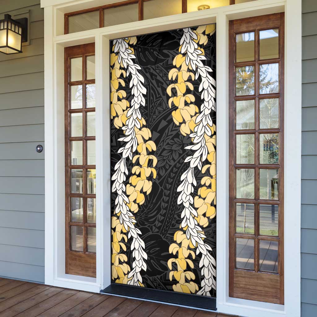 Puakenikeni and Maile Lei Door Cover Black Double Strand Lei - Polynesian Pride