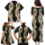 Puakenikeni and Maile Lei Family Matching Puletasi and Hawaiian Shirt Black Double Strand Lei
