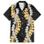 Puakenikeni and Maile Lei Hawaiian Shirt Black Double Strand Lei