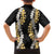 Puakenikeni and Maile Lei Hawaiian Shirt Black Double Strand Lei