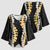 Puakenikeni and Maile Lei Kimono Sleeve Blouse Black Double Strand Lei - Polynesian Pride