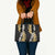 Puakenikeni and Maile Lei Leather Bag Black Double Strand Lei - Polynesian Pride