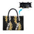 Puakenikeni and Maile Lei Leather Bag Black Double Strand Lei - Polynesian Pride