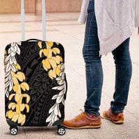 Puakenikeni and Maile Lei Luggage Cover Black Double Strand Lei