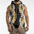 Puakenikeni and Maile Lei Sleeveless Hoodie Black Double Strand Lei - Polynesian Pride