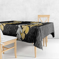 Puakenikeni and Maile Lei Tablecloth Black Double Strand Lei