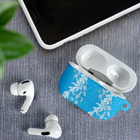 Puakenikeni and Maile Lei AirPods Case Blue Double Strand Lei - Polynesian Pride