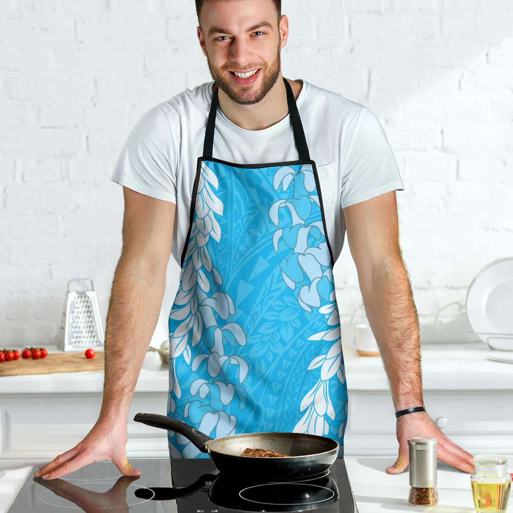 Puakenikeni and Maile Lei Apron Blue Double Strand Lei - Polynesian Pride