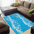 Puakenikeni and Maile Lei Area Rug Blue Double Strand Lei