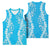 Puakenikeni and Maile Lei Basketball Jersey Blue Double Strand Lei - Polynesian Pride