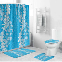 Puakenikeni and Maile Lei Bathroom Set Blue Double Strand Lei - Polynesian Pride