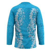 Puakenikeni and Maile Lei Hockey Jersey Blue Double Strand Lei - Polynesian Pride