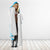 Puakenikeni and Maile Lei Hooded Blanket Blue Double Strand Lei