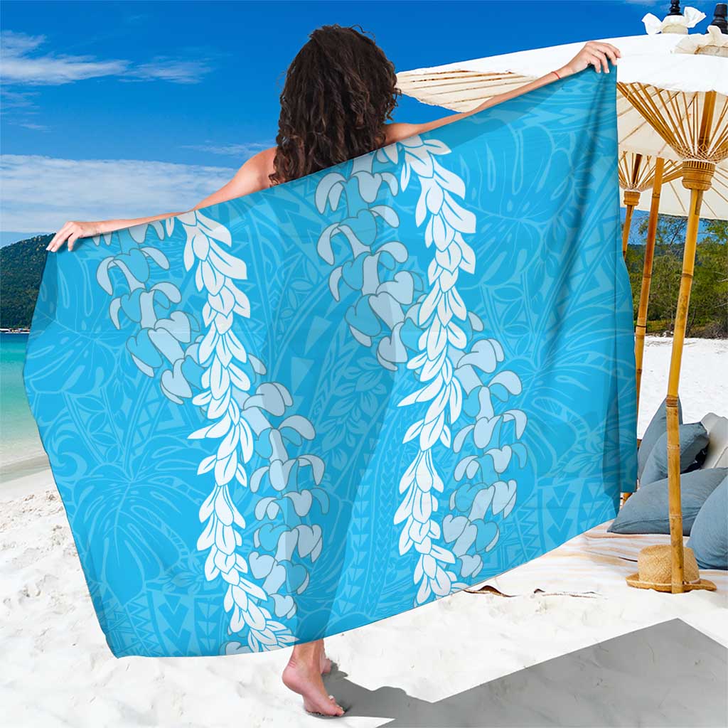 Puakenikeni and Maile Lei Sarong Blue Double Strand Lei LT9 One Size 44 x 66 inches Blue - Polynesian Pride