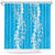 Puakenikeni and Maile Lei Shower Curtain Blue Double Strand Lei