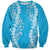 Puakenikeni and Maile Lei Sweatshirt Blue Double Strand Lei