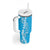 Puakenikeni and Maile Lei Tumbler With Handle Blue Double Strand Lei