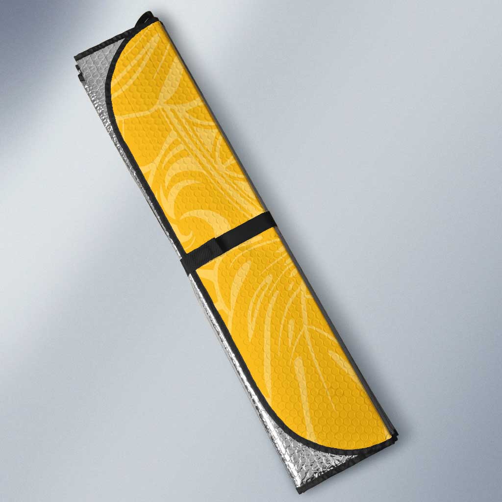 Puakenikeni and Maile Lei Auto Sun Shade Gold Double Strand Lei - Polynesian Pride