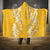 Puakenikeni and Maile Lei Hooded Blanket Gold Double Strand Lei