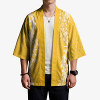 Puakenikeni and Maile Lei Kimono Gold Double Strand Lei - Polynesian Pride