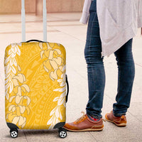 Puakenikeni and Maile Lei Luggage Cover Gold Double Strand Lei LT9 Gold - Polynesian Pride
