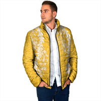 Puakenikeni and Maile Lei Padded Jacket Gold Double Strand Lei - Polynesian Pride
