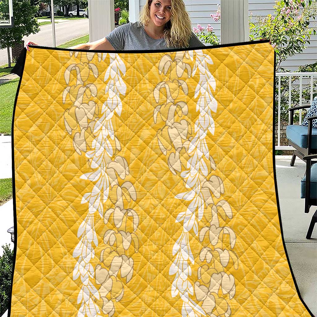 Puakenikeni and Maile Lei Quilt Gold Double Strand Lei LT9 Gold - Polynesian Pride
