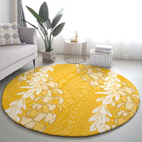 Puakenikeni and Maile Lei Round Carpet Gold Double Strand Lei